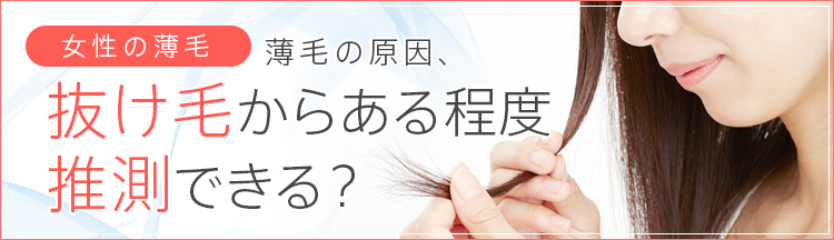 女性の薄毛、抜け方から原因を推測できる？